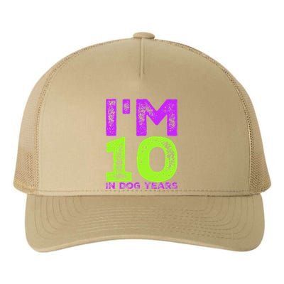 Im 10 In Dog Years. Funny 70th Birthday T Gift Yupoong Adult 5-Panel Trucker Hat