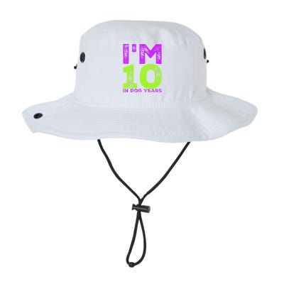 Im 10 In Dog Years. Funny 70th Birthday T Gift Legacy Cool Fit Booney Bucket Hat