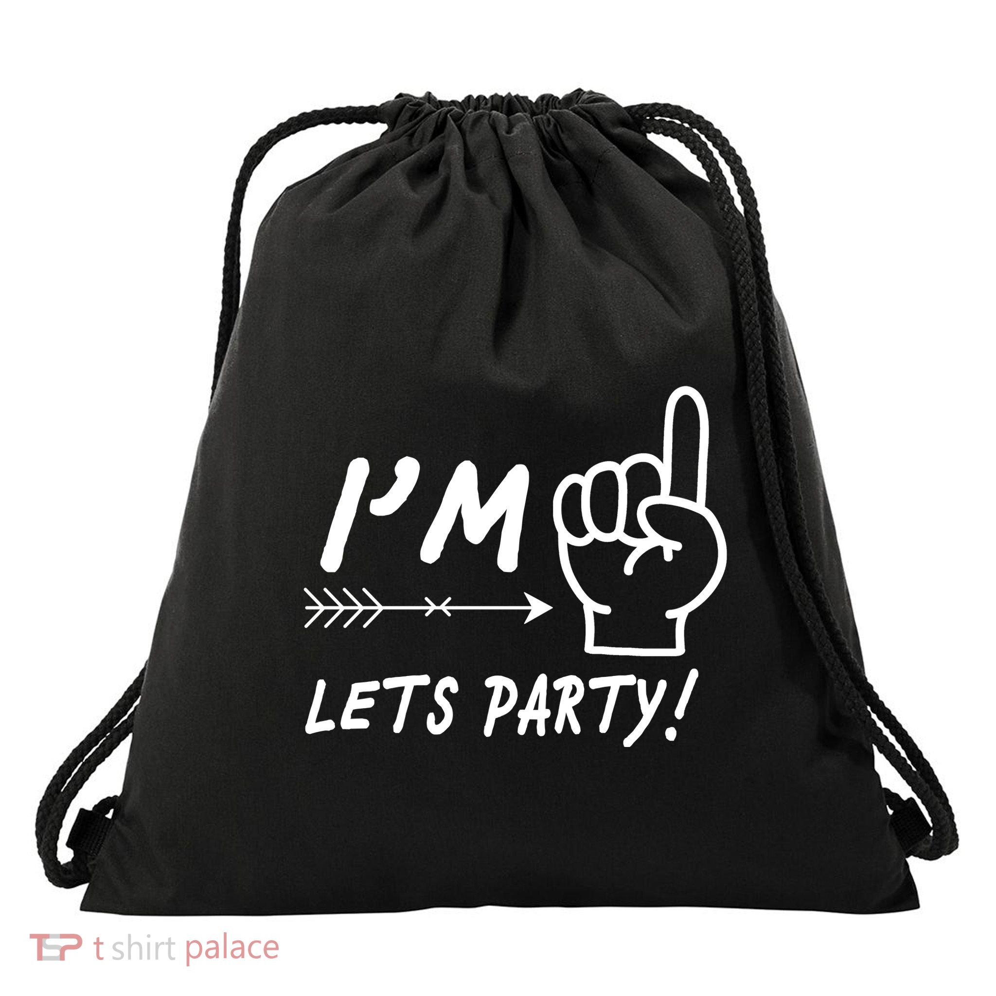 I'm 1 Lets Party! Drawstring Bag