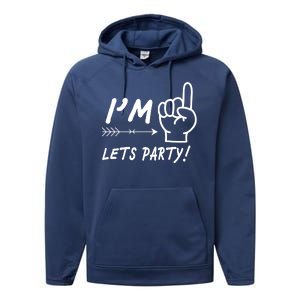 I'm 1 Lets Party! Performance Fleece Hoodie