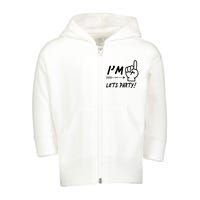 I'm 1 Lets Party! Toddler Zip Fleece Hoodie