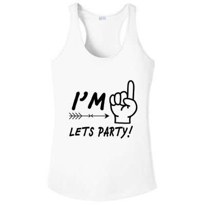 I'm 1 Lets Party! Ladies PosiCharge Competitor Racerback Tank