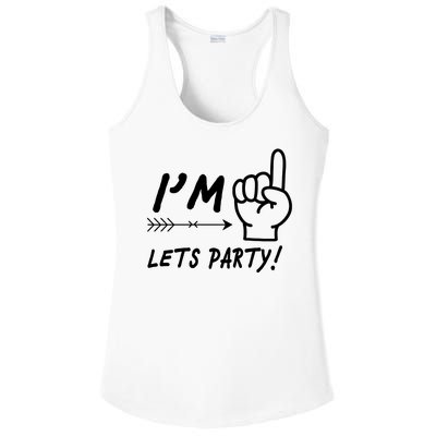 I'm 1 Lets Party! Ladies PosiCharge Competitor Racerback Tank