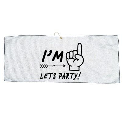 I'm 1 Lets Party! Large Microfiber Waffle Golf Towel