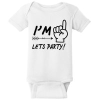 I'm 1 Lets Party! Baby Bodysuit