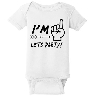 I'm 1 Lets Party! Baby Bodysuit