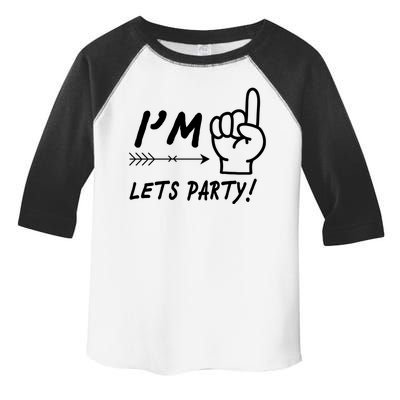 I'm 1 Lets Party! Toddler Fine Jersey T-Shirt