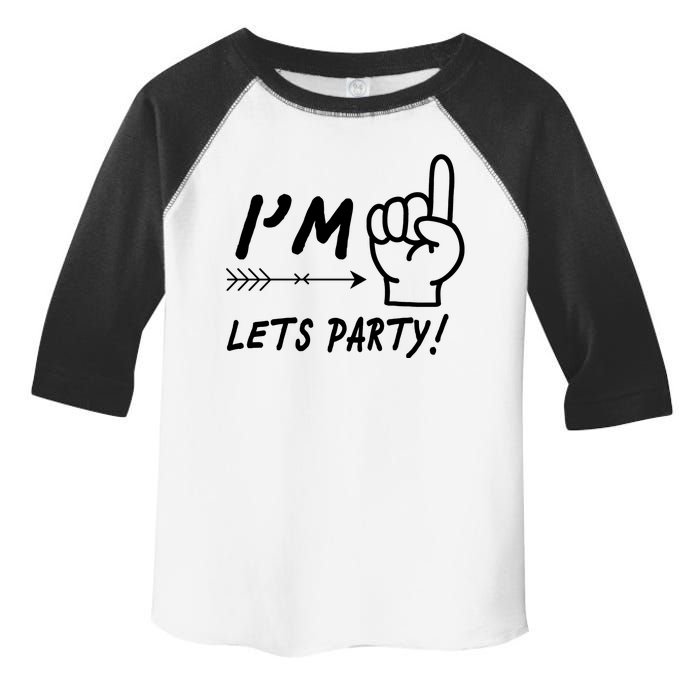 I'm 1 Lets Party! Toddler Fine Jersey T-Shirt