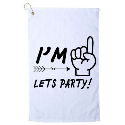 I'm 1 Lets Party! Platinum Collection Golf Towel