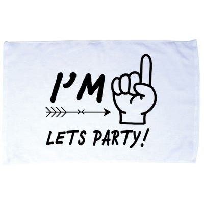 I'm 1 Lets Party! Microfiber Hand Towel