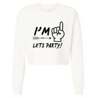 I'm 1 Lets Party! Cropped Pullover Crew