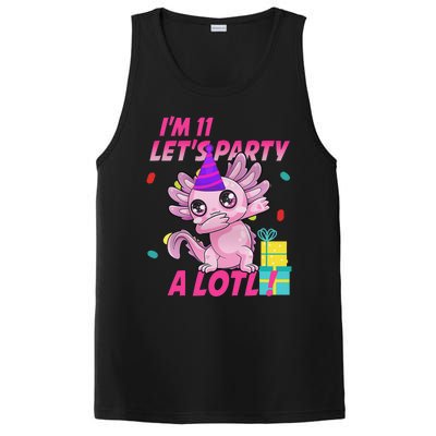 I'm 11 Let's Party A Lotl 11th Birthday Axolotl Lover Gift  PosiCharge Competitor Tank