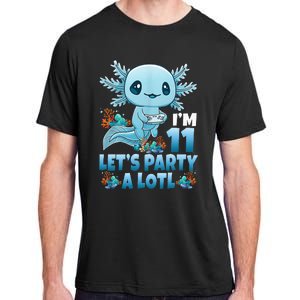 IM 11 LetS Party A Lotl 11th Birthday 11 Year Old Axolotl Adult ChromaSoft Performance T-Shirt