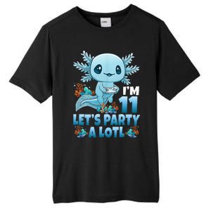 IM 11 LetS Party A Lotl 11th Birthday 11 Year Old Axolotl Tall Fusion ChromaSoft Performance T-Shirt