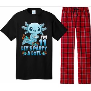 IM 11 LetS Party A Lotl 11th Birthday 11 Year Old Axolotl Pajama Set