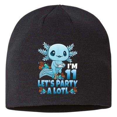 IM 11 LetS Party A Lotl 11th Birthday 11 Year Old Axolotl Sustainable Beanie