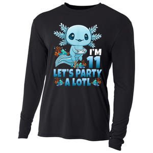 IM 11 LetS Party A Lotl 11th Birthday 11 Year Old Axolotl Cooling Performance Long Sleeve Crew