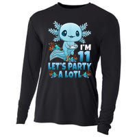 IM 11 LetS Party A Lotl 11th Birthday 11 Year Old Axolotl Cooling Performance Long Sleeve Crew