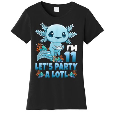 IM 11 LetS Party A Lotl 11th Birthday 11 Year Old Axolotl Women's T-Shirt