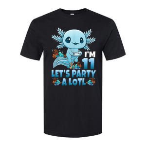 IM 11 LetS Party A Lotl 11th Birthday 11 Year Old Axolotl Softstyle CVC T-Shirt