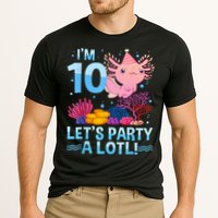 I'm 10 Let's Party A Lotl Axolotl 10 Year Old 10th Birthday Cooling Performance Crew T-Shirt