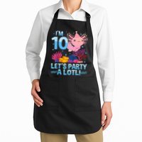 I'm 10 Let's Party A Lotl Axolotl 10 Year Old 10th Birthday Apron