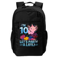 I'm 10 Let's Party A Lotl Axolotl 10 Year Old 10th Birthday Backpack