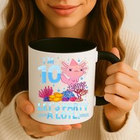 I'm 10 Let's Party A Lotl Axolotl 10 Year Old 10th Birthday Mug