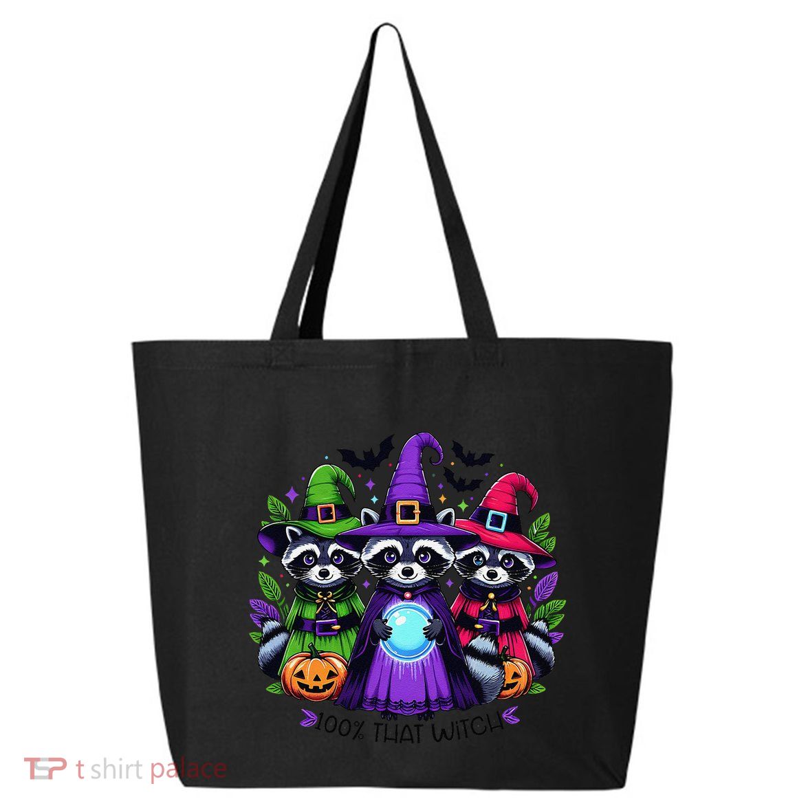 IM 100 Percent That Witch Halloween Opossum Raccoon 25L Jumbo Tote