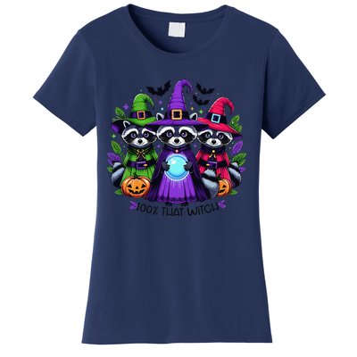 IM 100 Percent That Witch Halloween Opossum Raccoon Women's T-Shirt