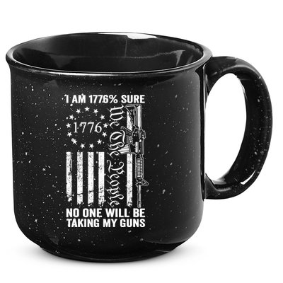 IM 1776 Sure No One Is Taking My Guns Pro Gun Usa Flag 15oz Campfire Ceramic Mug