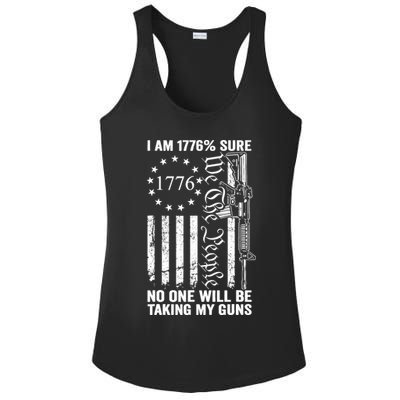 IM 1776 Sure No One Is Taking My Guns Pro Gun Usa Flag Ladies PosiCharge Competitor Racerback Tank
