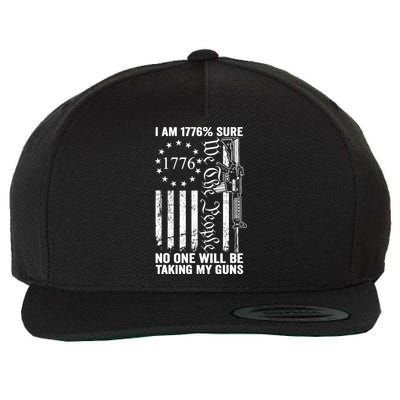IM 1776 Sure No One Is Taking My Guns Pro Gun Usa Flag Wool Snapback Cap