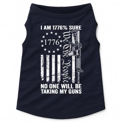 IM 1776 Sure No One Is Taking My Guns Pro Gun Usa Flag Doggie Tank
