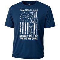IM 1776 Sure No One Is Taking My Guns Pro Gun Usa Flag Cooling Performance Crew T-Shirt