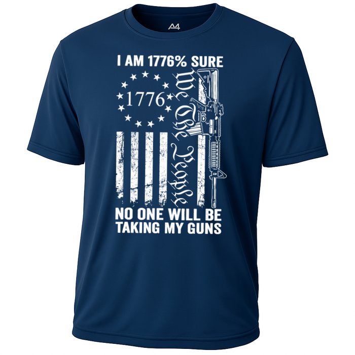 IM 1776 Sure No One Is Taking My Guns Pro Gun Usa Flag Cooling Performance Crew T-Shirt