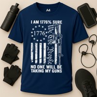 IM 1776 Sure No One Is Taking My Guns Pro Gun Usa Flag Cooling Performance Crew T-Shirt