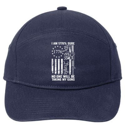 IM 1776 Sure No One Is Taking My Guns Pro Gun Usa Flag 7-Panel Snapback Hat