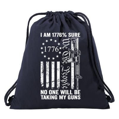 IM 1776 Sure No One Is Taking My Guns Pro Gun Usa Flag Drawstring Bag