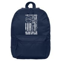 IM 1776 Sure No One Is Taking My Guns Pro Gun Usa Flag 16 in Basic Backpack