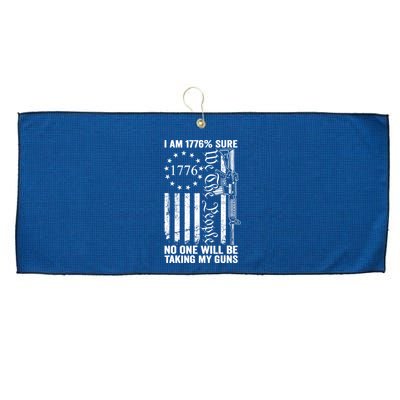 IM 1776 Sure No One Is Taking My Guns Pro Gun Usa Flag Large Microfiber Waffle Golf Towel