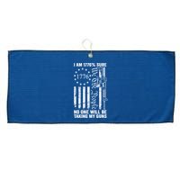 IM 1776 Sure No One Is Taking My Guns Pro Gun Usa Flag Large Microfiber Waffle Golf Towel