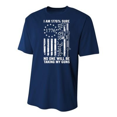 IM 1776 Sure No One Is Taking My Guns Pro Gun Usa Flag Youth Performance Sprint T-Shirt