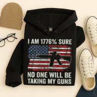 I'm 1776 Sure No One Is Taking My Guns AR15 USA Flag BACK Hoodie