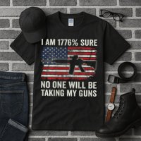 I'm 1776 Sure No One Is Taking My Guns AR15 USA Flag BACK Tall T-Shirt