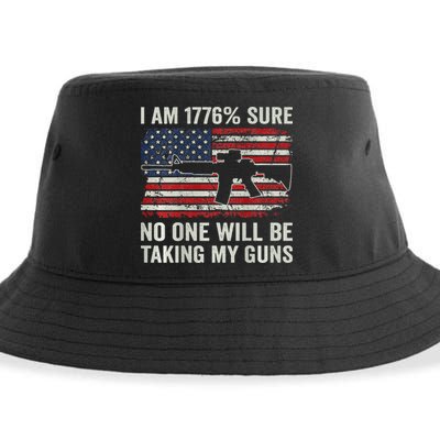 I'm 1776 Sure No One Is Taking My Guns AR15 USA Flag BACK Sustainable Bucket Hat