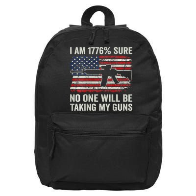 I'm 1776 Sure No One Is Taking My Guns AR15 USA Flag BACK 16 in Basic Backpack