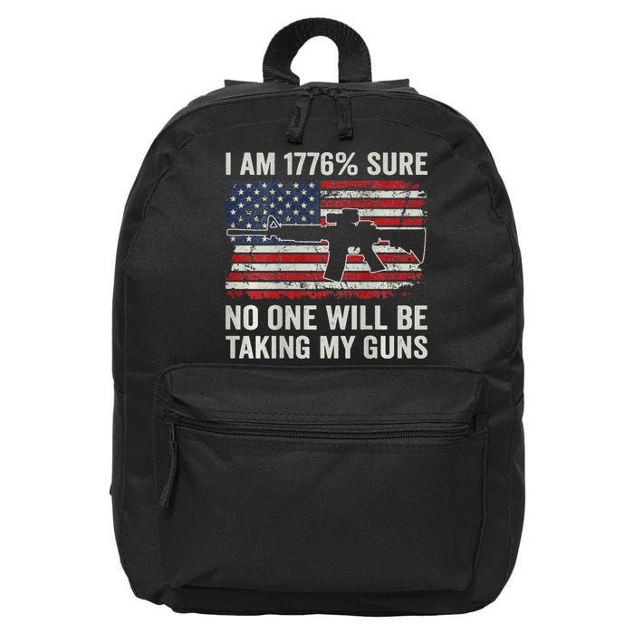 I'm 1776 Sure No One Is Taking My Guns AR15 USA Flag BACK 16 in Basic Backpack