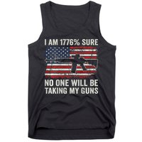I'm 1776 Sure No One Is Taking My Guns AR15 USA Flag BACK Tank Top