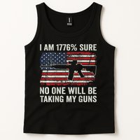 I'm 1776 Sure No One Is Taking My Guns AR15 USA Flag BACK Tank Top
